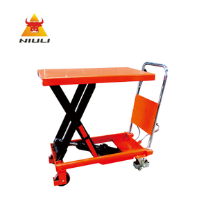 Caminhão de mesa de tesoura hidráulica móvel portátil NIULI para empilhadeira de plataforma WP350KG/500KG/800KG e WPD150KG/300KG/350KG/800KG