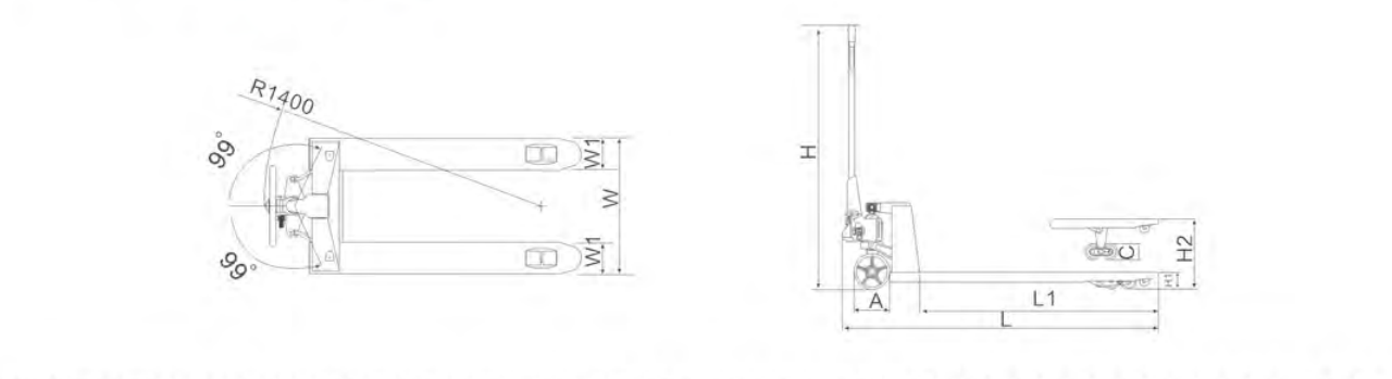 empilhadeira e empilhadora