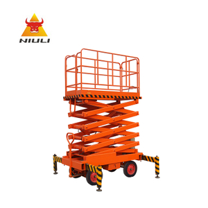 Plataforma de trabalho aérea NIULI 6m a 14m mini-elevador hidráulico móvel em tesoura